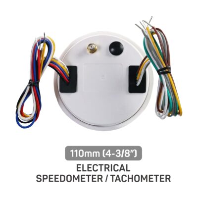 RACETECH 110mm (4-3/8") 2 Gauge Set - 2in1 GPS Speedometer Tachometer + 4in1 Oil, Water Fuel Volt Gauge Set – 7 Color LED Black Dial IP67 Waterproof 12V/24V – for Car Truck, Moto, Marine - Image 7