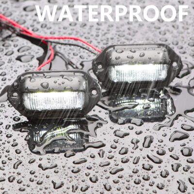 4 PACK License Plate Light, 12V 6-SMD LED License Plate Lamp Taillight for Truck SUV Trailer Van, Step Courtesy Lights, Dome/Cargo Lights - Image 7