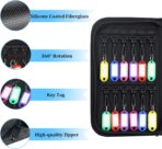 Portable Key Organizer Case 24 Hooks Waterproof & Fireproof, Key Binder Storage Box Bag for Estate Sales, Hotel Executives, Landlord, Car Rental (Black, 24) - Image 4