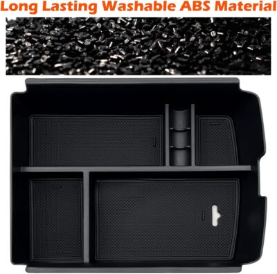 JOJOMARK for VW Atlas and Cross Sport Accessories Center Console Organizer 2018 2019 2020 2021 2022 2023 Insert ABS Armrest Box Secondary Storage (Not fit for 2024) - Image 4