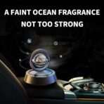 Kwak’s Solar-Powered Rotating Car Decoration – Auto-Spinning Crystal Ball with Subtle Scent, Refillable Air Freshener Pad for Dashboard (Black-1) - Image 6