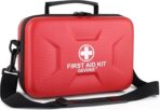 Gevoke 410 Piece Waterproof Hard Shell First Aid Kit for Home, Car, Travel, Camping, Truck, Hiking, Sports, Office, Vehicle & Outdoor Emergencies - Emergency Medical Kits (Red)