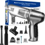 WADEO Handheld Vacuum Cordless, Car Vacuum Portable Cordless 18000Pa, Hand Held Vacuum, Mini Vacuum with Blower, Car Vacuum with Brushless Motor and TypeC, Portable Vacuum for Car