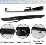 Rear Tailgate Garnish Handle Trim Chrome Compatible with Nissan Pathfinder S SV SL and Platinum 2013-2020 Rear Tailgate Handle Garnish Finisher Molding Replace 90810-3KG0A - Image 3
