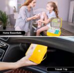 Travel Bag for Women Men Lightweight Large Organizer Travel Bag Storage Medicine Bag Portable Toiletry Essentials Waterproof Carry Case with Handle for Car Home Office School Outdoor Camping, Yellow - Image 6