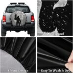 Spare Tire Cover Bigfoot American Flag Wheel Covers Protectors Waterproof Dust-Proof Universal Fit Trailer, RV, SUV and Many Vehicle (14" for tire Diameter 25.59"-27.16") - Image 4