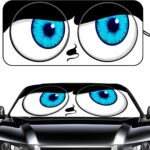 Windshield Sun Shade for Sedans, 59" x 27.5" Car Sunshade for Front Windshield Funy Sun Visor Protector