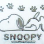 Basic Standard Snoopy Emblem Sticker 3D 3D Car Custom Decoration Character Stylish Cute Snoopy Nap
