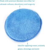 AutoCare Microfiber Wax Applicator, Ultra-Soft Pads with Finger Pocket for Cars, Foam Sponge (Blue, 5" Diameter, Pack of 10) - Image 5