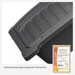 Rear Center Console Floor Storage Organizer Box for Tesla Model Y Juniper 2025 2026,Black TPE Car Accessory with Anti-Slip Lid,Backseat 2nd Row Seat Organizer Bin - Image 7