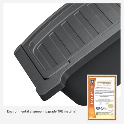 Rear Center Console Floor Storage Organizer Box for Tesla Model Y Juniper 2025 2026,Black TPE Car Accessory with Anti-Slip Lid,Backseat 2nd Row Seat Organizer Bin - Image 7