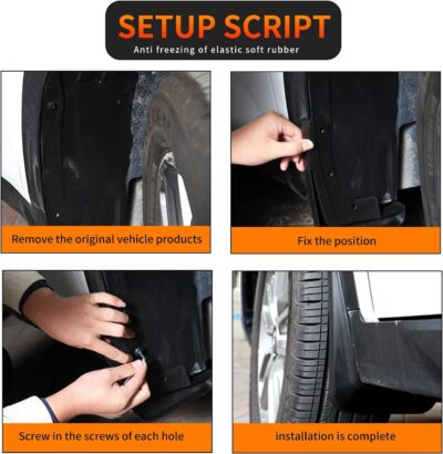 Custom Fit for Mud Flaps 2024 2025 Buick Envista Mud Splash Guard Front and Rear 4-PC Set - Image 6