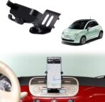 Car Air Vent Cell Phone Holder Compatible with Fiat 500 2010-2015 for Dashboard Air Vent Car Phone Holder Adjustable 360 Rotation Vent Clip Fits for All Smartphones