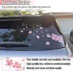 Cherry Blossom Car Sticker Decal, Vinyl Waterproof Automotive Bumper Sticker, Scratch Cover Vehicle Window Decal, Flower Auto Decoration Decals for Car, Home, Motorcycle (2PCS) - Image 3