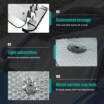 Car Windshield Sun Shade, 55.1"×27.5" Foldable Front Window Shade Protect Your Car from Sun Heat & Glare Best UV Ray, Auto Windscreen Sun Blocker Shield with 2 Side Window Shades - Image 5