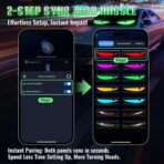 Sachie Devil's Eye 2-Pack:5800 Lux High-Brightness14 x4.3 Programmable ojos led para carro Windshield Display for Sedans, SUVs & Medium Trucks - USB-Powered LED Matrix Panel, Remote/App Control - Image 2