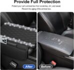 NBTEPEM Bling Car Center Console Cover, Leather Car Arm Rest Cover Cushion with 2 Storage Bags, Universal Auto Armrest Protector Storage Box, Bling Accessories Interior for Most Vehicles (Silver) - Image 6