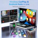 Wireless CarPlay Adapter for iPhone, 2026 Upgrade 2 in 1 Android Auto Wireless Adapter, Wired to Wireless, One-Touch Switch, Fast & Stable Connection, Plug & Play, iOS 10+ & Android 11+ - Image 2