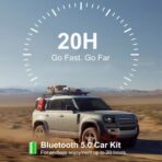 Bluetooth 5.0 Car Speaker, in Car Speakerphone, Bluetooth Receiver for Cell Phone Support Siri Google Voice Assistant, Built in Microphone&3W Speaker for Handsfree Calls, GPS, Music - Image 6