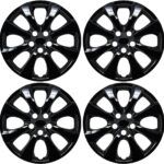 Hubcap Replacement for Toyota Corolla 2020-2025, 16-inch Replica Wheel Cover (Set of 4) Gloss Black