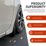 2 PCS Car Mud Flaps, Splash-Protection Auto Fender Flaps, All Weather Protector Universal Mud Guards, for Sedans and SUVs (Black, 7x9.8In) - Image 6