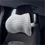 Ergonomic Memory Foam Car Neck Pillow with Adjustable Strap & Machine-Washable Cover - Long-Lasting Support for Long Drives & Office Use(Gray)