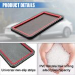 Car Dashboard Anti-Slip Grip Mat, Cell Phone Holder Gel Pad, Multifunctional Dashboard Sticky Pad, Universal Vehicle Interior Accessories for GPS, Keychains, Sunglasses (Red) - Image 3
