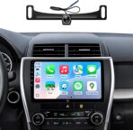 10" Android 13 Car Stereo for Toyota Camry (2015-2017) Radio Upgrade with Wireless CarPlay Android Auto, QLED Touch Screen, GPS Navigation, 5G WiFi, 1080P Backup Camera, SWC Support