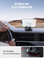 JOYROOM Car Phone Holder Mount, 360° Adjustable & Avoid Sun Glare Phone Holder for Car, Slip Free Spring Snap Design Dashboard Phone Stand, Compatible with Smartphones, GPS Devices - Image 5