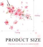 Cherry Blossom Car Sticker Decal, Automotive Vinyl Pink Flower Scratch Cover Decor Sticker, Waterproof Sakura Decals for Car Motorcycle Home Decor, Universal Car Accessories (Style 2) - Image 2