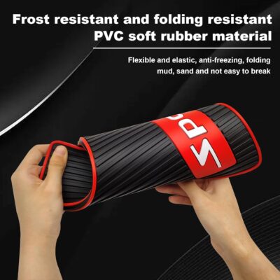 4 pcs Car Mud Flaps Universal Rubber Mudguard - Soft Material Automotive Fender - Splash Guards Rubber mud Guard Universal Pickup SUV - No Collision Universal 43cm23cm0.5cm - Image 3