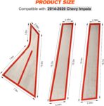 BASIKER Silver Door Pillar Trim Compatible with 2014-2020 Chevy Impala Accessories Stainless Steel Chrome Window Molding Trim (6pcs) - Image 4