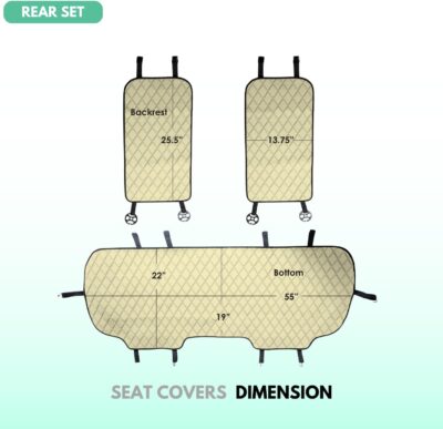 FH Group Car Seat Cover Cushion - Cars Trucks SUV, Neosupreme Car Seat Cushions, Waterproof Car Seat Cover Cushion, Universal Fit Car Seat Protector Rear Set Pink - Image 3