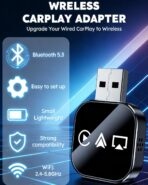 Wireless Carplay Adapter to Play TV on Car Screen 3 in 1 USB A/C Android Auto Bluetooth Video Box Screen Mirror iOS Phone Wired to Wireless Screen Mirroring Car Play Accessories for iPhone - Image 5