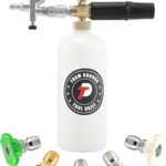 Tool Daily Foam Cannon with Dual Connector Accessory, 1/4 Inch Quick Connector, 5 Pressure Washer Nozzle Tips, 1 Liter