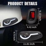 RGB LED Headlight & Turn Signal Kit for EZGO RXV 2008-2015, 12V Golf Cart Street Legal Light Kit with Brake Lights, Horn, Music Sync APP Control, Long-Lasting & Easy Install - Image 4