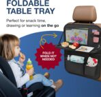 Car Backseat Organizer with Tablet Holder (2-pack) - Updated 2025 Oxford 600D Car Storage Organizer, Foldable Car Tray Kids, Road Trip Essentials, Back Seat Protector Kick Mats, Travel Accessories - Image 4