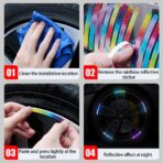 20Pcs Car Wheel Hub Reflective Sticker,Reflective PVC Wheel Eyebrow Stickers, Night Safety Warning, Anti-Scratch, Waterproof, Outdoor Use - Image 7