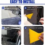 4PCS Car Side Window Sunshade - Reusable Washable Static Cling Film Car Window Shade Sticker Block UV Rays & Heat Glare - Vehicle Window Film Shade Privacy Protector for Most Cars (Black) - Image 6