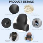 Lumbar Support Pillow with Fixed Chuck | Ergonomic Memory Foam Cushion | Washable Cover | Back Pain Relief & Posture Improvement | Fits Car/Office/Gaming Chairs/Wheelchairs & Home - Image 3