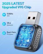 FAHREN Super Mini Wireless CarPlay Adapter (Latest Upgraded)-Bluetooth Apple Car Play Dongle, Zero Latency, Stable Connection, Compatible with iPhone 6+ & Android Auto 10+, Cars from 2017, USB/Type-C - Image 5