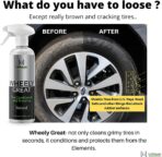 Wheely Great Tire Dressing Spray - Protects Rubber from U.V. Rays - Rubber Tire Conditioner So It Won't Dry Out and Crack - Keeps Tires Black, Not Shiny - Removes Brown Film from Sidewalls - Image 5