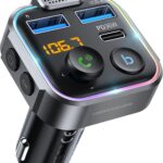 UNBREAKcable Bluetooth FM Transmitter for Car, PD 38W Fast Charging, Wireless Bluetooth FM Radio Adapter, Car Kit with Hands-Free Calls, HiFi Bass Boost MP3 Music Player Support USB Drive