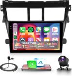 4Core 4G+128G Android 15 Car Radio for Toyota Yaris VIOS 2007-2013, Rimoody Car Stereo Wireless Carplay Andorid auto Mirror Link 9'' INCELL Screen GPS WiFi Bluetooth 5.0 FM/RDS EQ-32 SWC Backup Camera