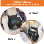 Boczif Car Backseat Organizer, Hanging Passenger Seat Storage Bag, Car Front Seat Organizer for Office Kids Suplly,Truck Cab Organizer with Separately Pokect for Laptop, Multiple Pockets, Cup Holders - Image 5