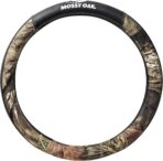 Mossy Oak Camo Steering Wheel Cover, Universal 15 inch - Made with Premium PVC Leather and Cotton Fabric - Official Licensed Product