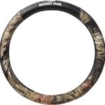 Mossy Oak Camo Steering Wheel Cover, Universal 15 inch - Made with Premium PVC Leather and Cotton Fabric - Official Licensed Product