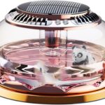 Solar Powered Car Perfume Decoration, Rotating Aromatherapy Diffuser Ornament, Compact Floating Air Freshener with Essential Oil for Vehicle Dashboard