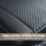 Car Armrest Storage Box Mat, Fiber Leather Car Center Console Cover, Car Armrest Seat Box Cover Accessories Interior Protection for Most Vehicle, SUV, Truck, Car (Black) - Image 3
