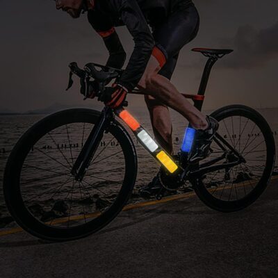 25 Pcs Warning Reflective Stickers, Assortment Outdoor Waterproof Safety Reflective Stickers, 1.2 x 3.25 Inch Driveway Reflectors Sticker, Night Visibility Adhesive Sticker - Image 4